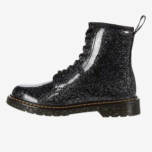 Dr. Martens Black Glitter Combat Boots